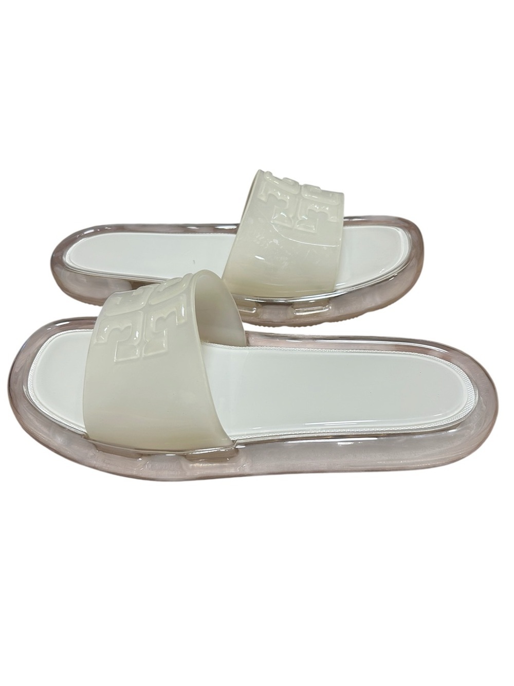 Tory Burch Bubble Jelly Slides ivory size 10 slip on sandals rubber Shopbop